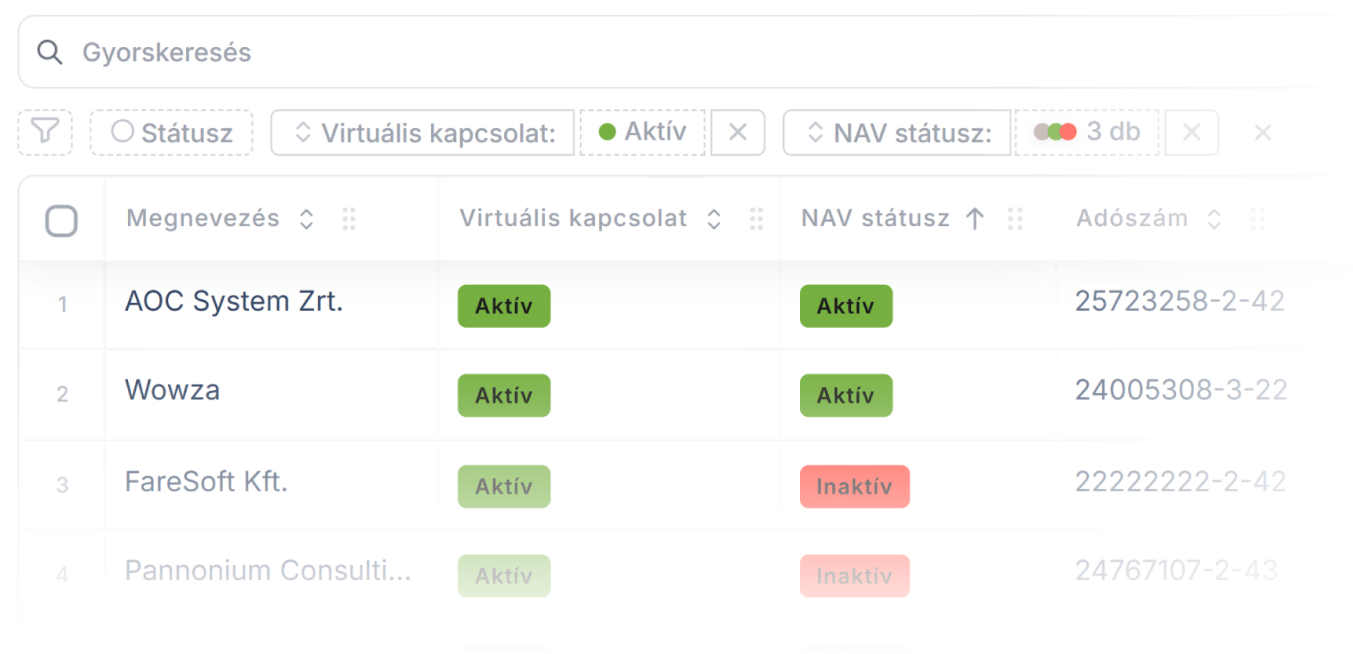 Könyvelői CRM